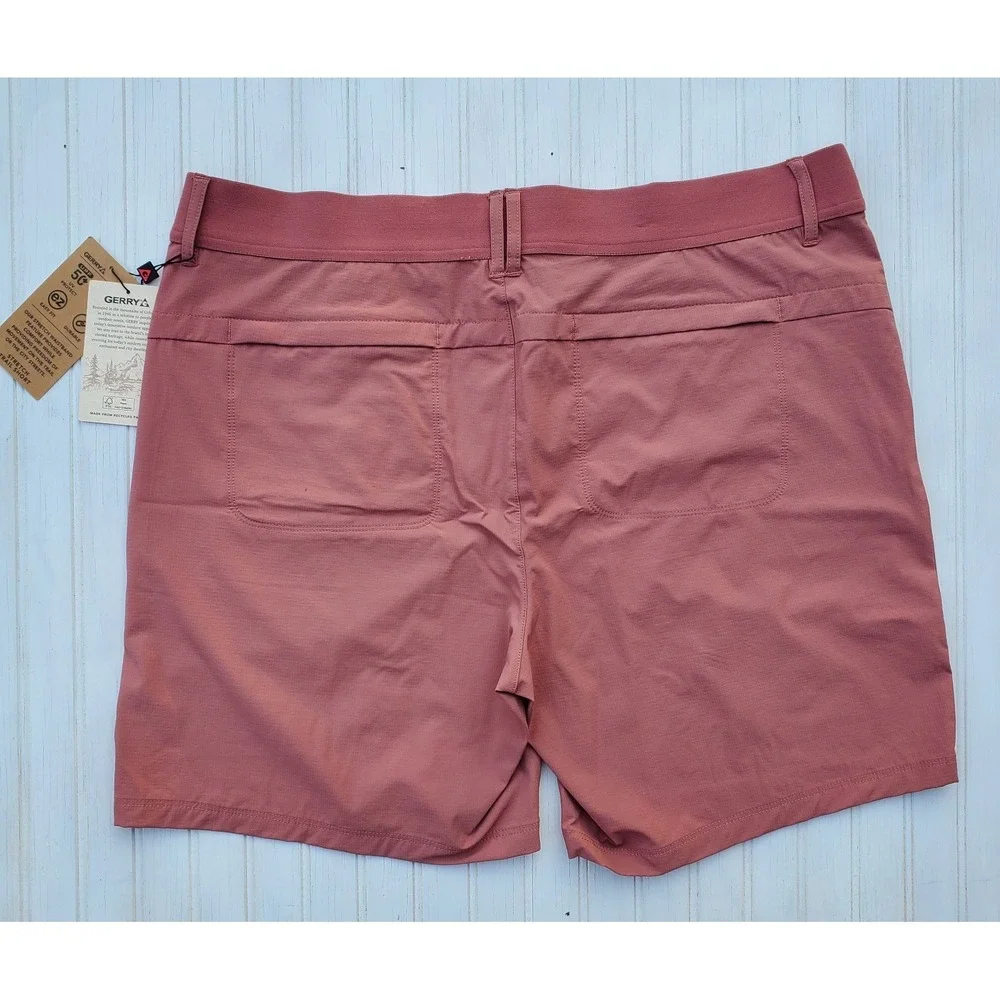Gerry Men's Trail Shorts Lightweight‎ Performance Hiking Active Size XL Rust